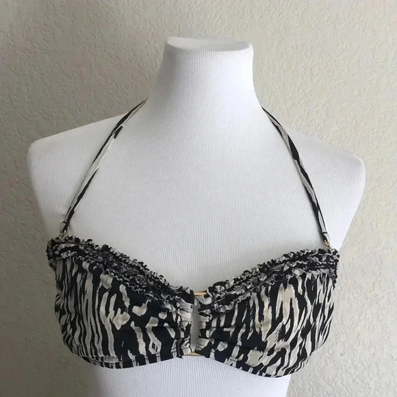 Kenneth Cole Reaction Animal Print Swim Top - Picture 1 of 6
